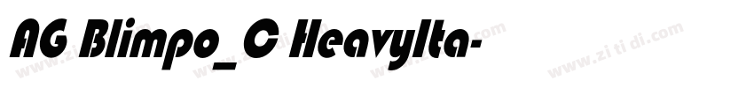 AG Blimpo_C HeavyIta字体转换